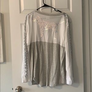 Victoria’s Secret Pink Long Sleeve Sequined Shirt